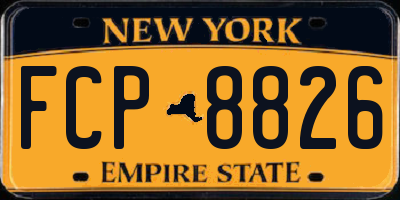 NY license plate FCP8826