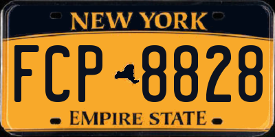 NY license plate FCP8828
