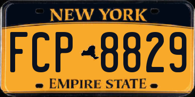 NY license plate FCP8829