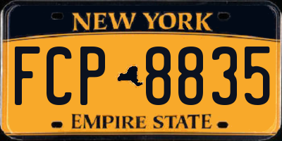 NY license plate FCP8835