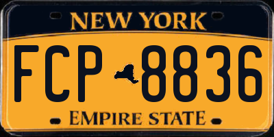 NY license plate FCP8836