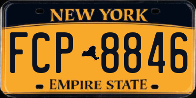 NY license plate FCP8846