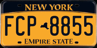 NY license plate FCP8855
