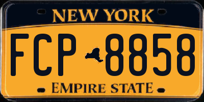 NY license plate FCP8858