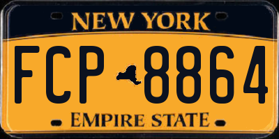 NY license plate FCP8864