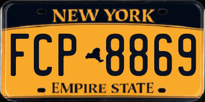 NY license plate FCP8869