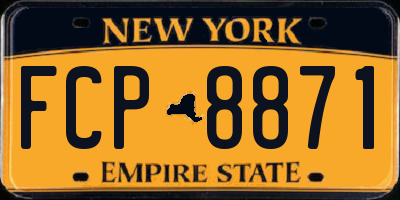 NY license plate FCP8871