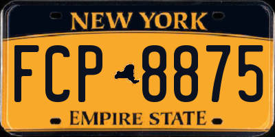 NY license plate FCP8875