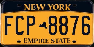 NY license plate FCP8876