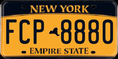 NY license plate FCP8880