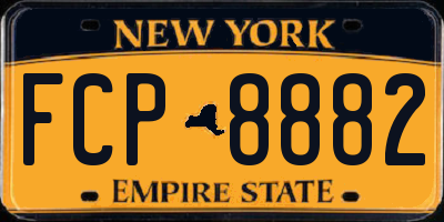 NY license plate FCP8882