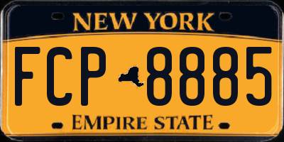 NY license plate FCP8885
