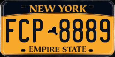 NY license plate FCP8889