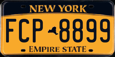NY license plate FCP8899