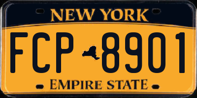 NY license plate FCP8901