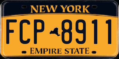 NY license plate FCP8911