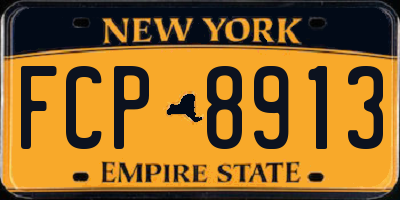 NY license plate FCP8913