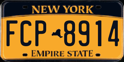 NY license plate FCP8914