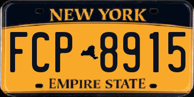 NY license plate FCP8915