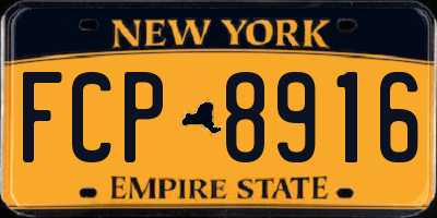 NY license plate FCP8916