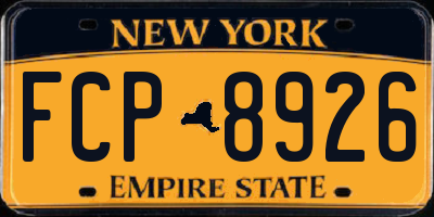 NY license plate FCP8926