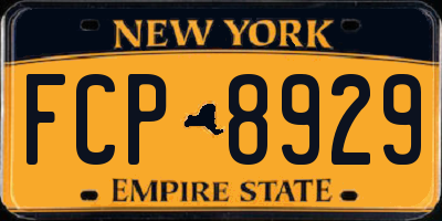 NY license plate FCP8929