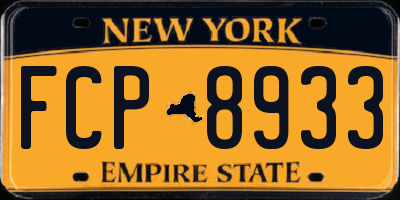 NY license plate FCP8933