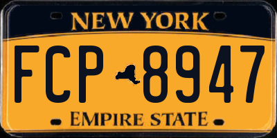 NY license plate FCP8947