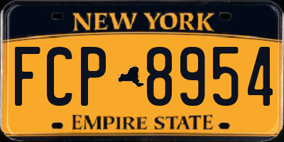 NY license plate FCP8954