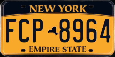 NY license plate FCP8964