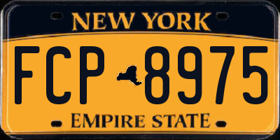 NY license plate FCP8975