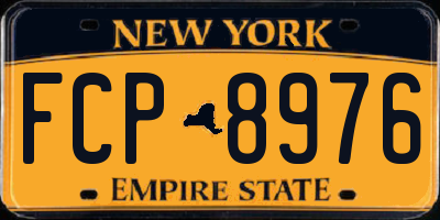 NY license plate FCP8976
