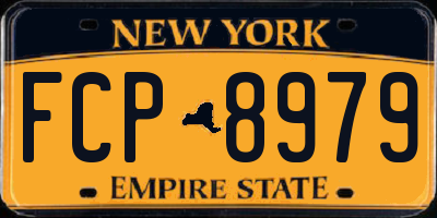 NY license plate FCP8979