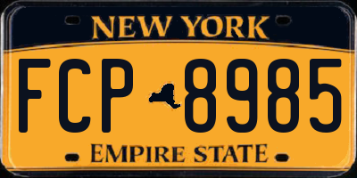 NY license plate FCP8985