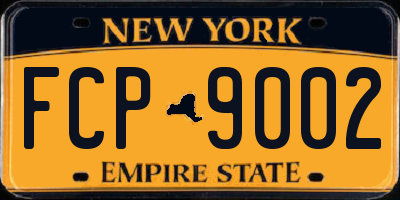 NY license plate FCP9002