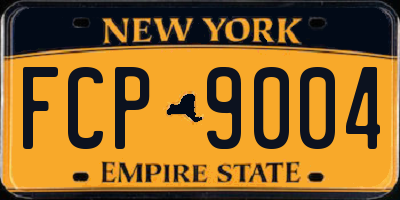 NY license plate FCP9004