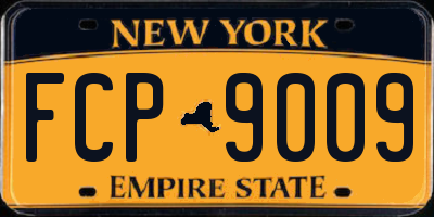 NY license plate FCP9009