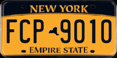 NY license plate FCP9010