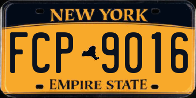 NY license plate FCP9016