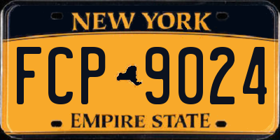 NY license plate FCP9024