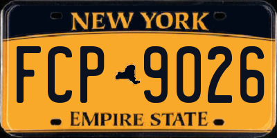 NY license plate FCP9026