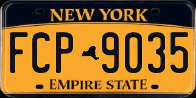 NY license plate FCP9035