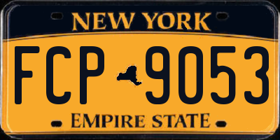 NY license plate FCP9053