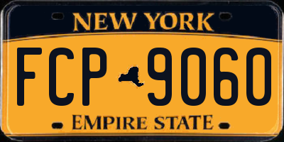 NY license plate FCP9060