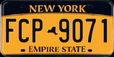NY license plate FCP9071