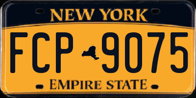 NY license plate FCP9075