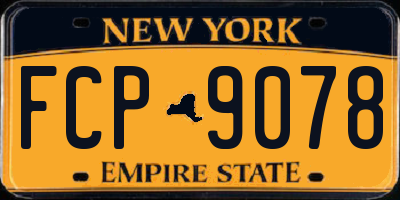 NY license plate FCP9078