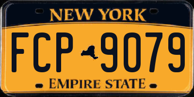 NY license plate FCP9079