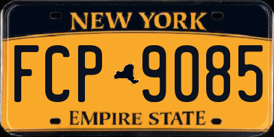 NY license plate FCP9085