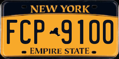 NY license plate FCP9100